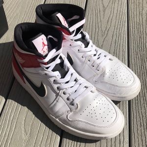 Jordan Shoes - Jordan 1 mid “black/ gym red” Jordan Shoes - Jordan 1 mid “black/ gym red”